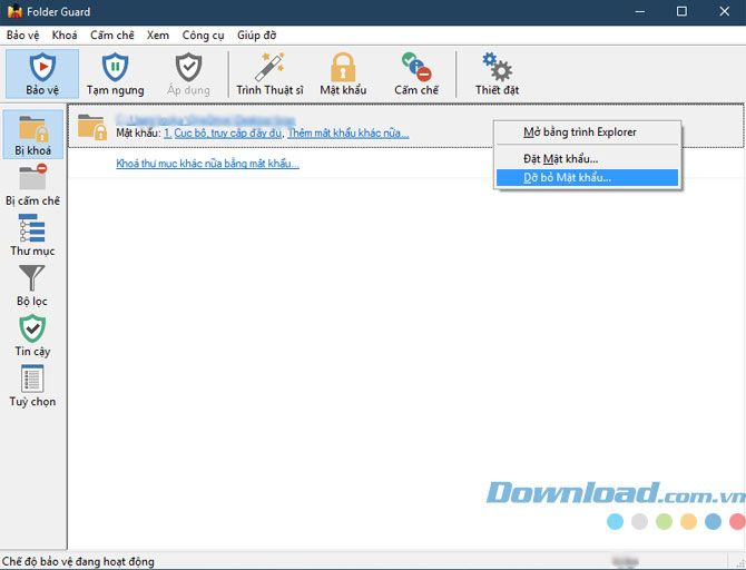 Sử Dụng Folder Guard