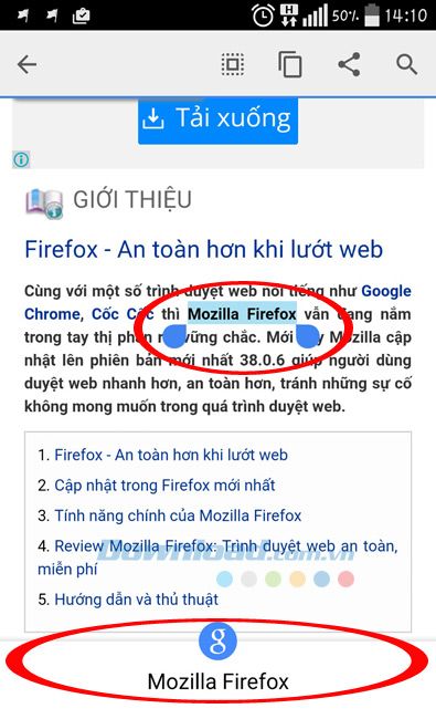 Hướng dẫn sử dụng tính năng chạm để tìm kiếm trên Chrome