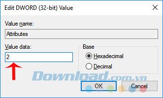 Chỉnh sửa Giá trị DWORD (32 bit)