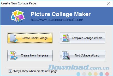 Giao diện chính của Picture Collage Maker