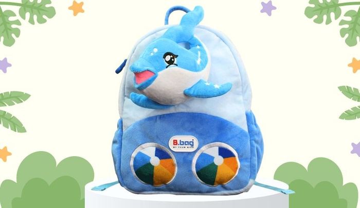 Balo mẫu giáo B.Bag Cushy-Dolphin B-12-104 xanh dương