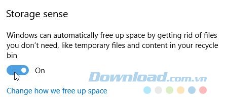 Bật Storage Sense