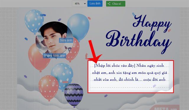 Viết lời chúc sinh nhật