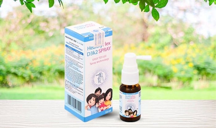 Lọ xịt HealthyPlex D3K2 hỗ trợ hấp thu canxi 10 ml (từ 0 tháng)