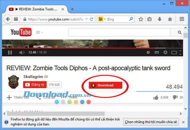 Hướng dẫn tải video từ YouTube trên Firefox