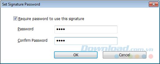 Mật khẩu cho chữ ký