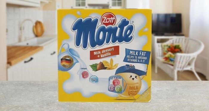 Dàn lốc 4 hũ váng sữa Zott Monte vị vani 55g (từ 6 tháng)