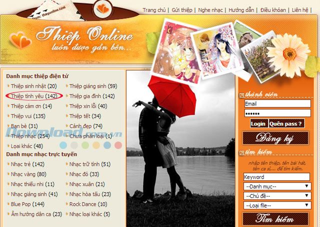 Hướng dẫn tạo thiệp Valentine trực tuyến