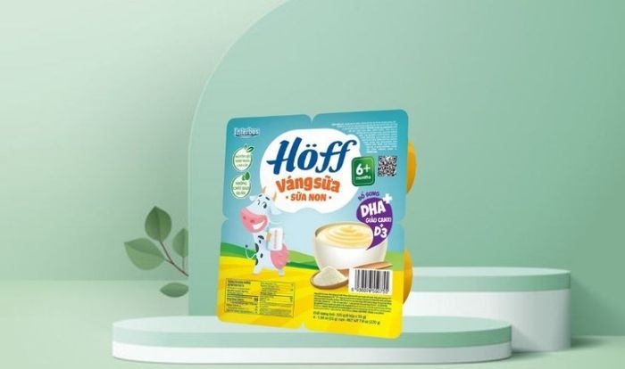 Dàn lốc 4 hũ váng sữa Hoff vị sữa non 55g (từ 6 tháng)