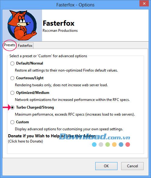 Cách làm cho Firefox nhanh hơn với Fasterfox