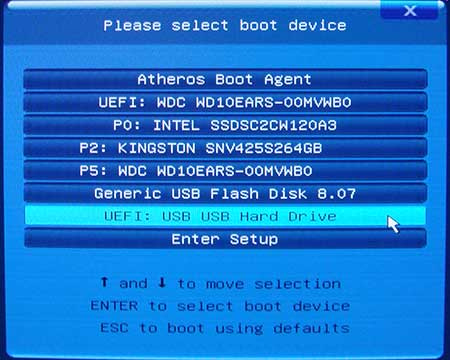 UEFI: Ổ USB