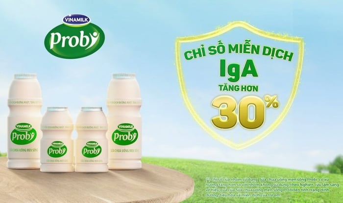 Lốc 5 chai sữa chua uống men sống Vinamilk Probi 65 ml (dành cho trẻ từ 1 tuổi)