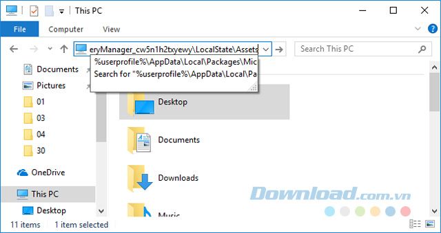 Thanh địa chỉ của File Explorer