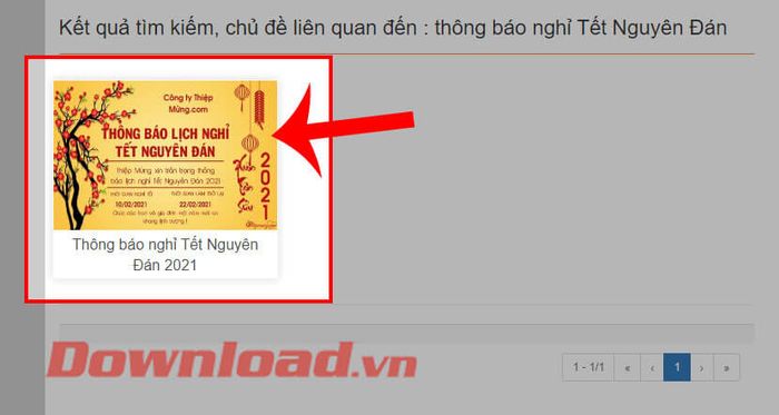 Chọn kiểu thông báo nghỉ Tết