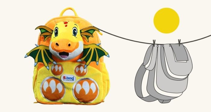 Ba lô mẫu giáo B.Bag Cushy-Dragon B-12-103 Vàng cam