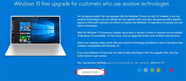 Nâng cấp lên Windows 10