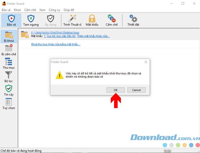 Sử Dụng Folder Guard