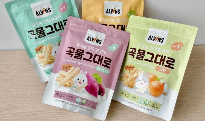 Bánh gạo lứt ăn dặm Alvins Step 1 vị khoai lang tím gói 25g (từ 6 tháng)