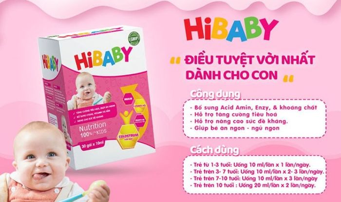 Siro Hồng Tâm Pharmacy HiBaby giúp bé ăn ngon với dung tích 200 ml