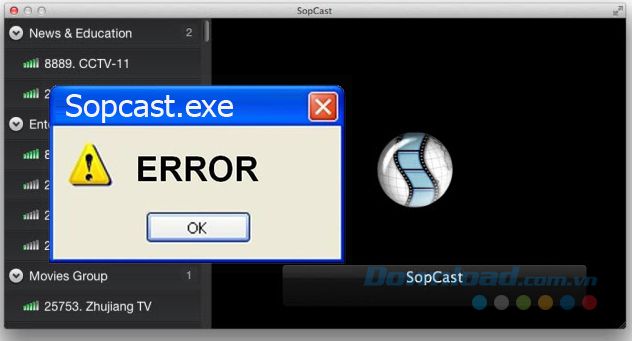 Các vấn đề liên quan đến SopCast.exe