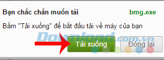 Bấm vào nút Tải xuống