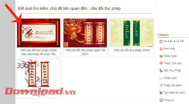 Chọn mẫu câu đối