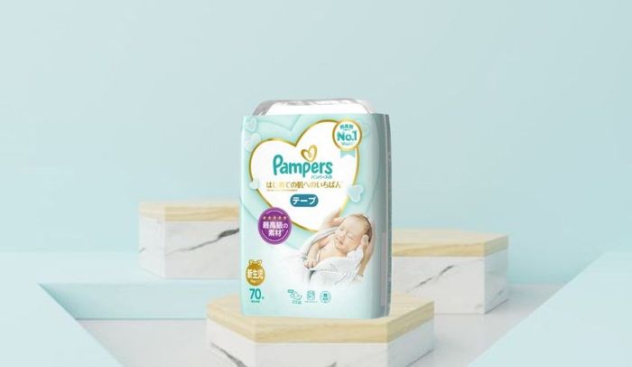 Tã dán Pampers cao cấp size NB 70 miếng (Dưới 5 kg)