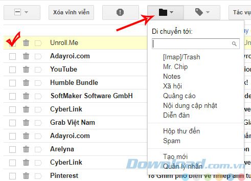 Khôi phục email đã xóa