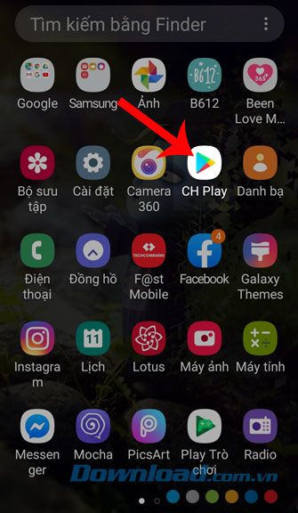 Mở ứng dụng Google Play