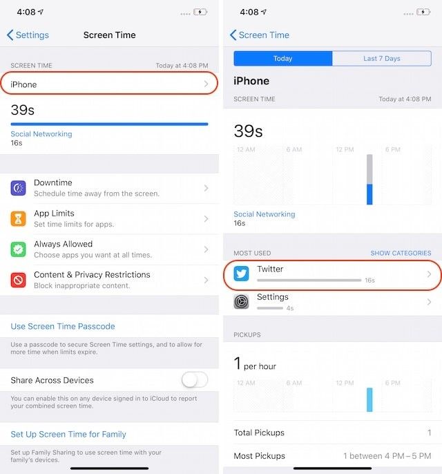 Hạn chế sử dụng Twitter trên iOS bằng Screen Time