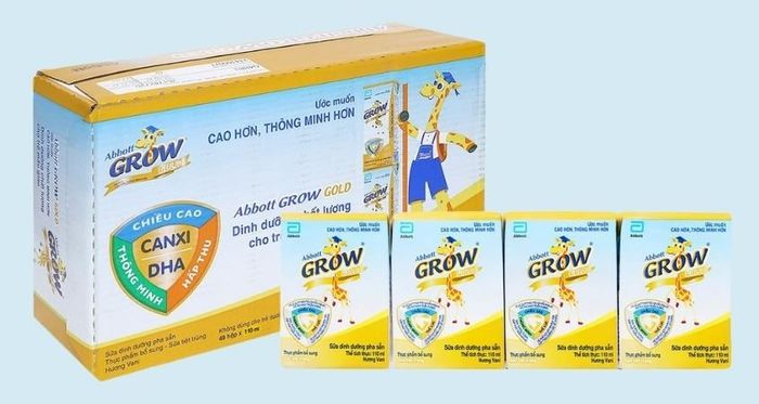 Thùng 48 hộp sữa pha sẵn Abbott Grow Advance hương vani 110 ml