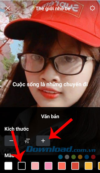 Đổi kích thước và màu sắc