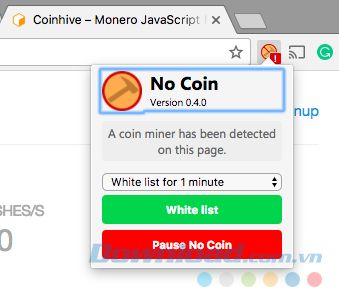Tiện ích mở rộng No Coin