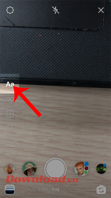 Chạm vào biểu tượng Aa