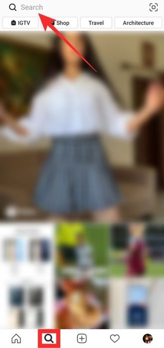 Ô tìm kiếm trên Instagram