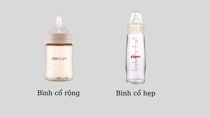 Bình có cả cổ rộng và cổ hẹp