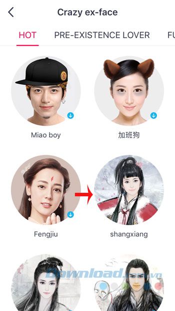Chọn hiệu ứng