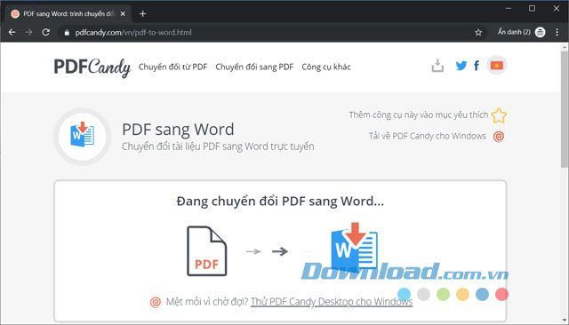 Quá trình chuyển đổi từ PDF sang Word