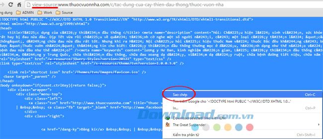 Phương pháp sao chép nội dung từ các trang web không được cho phép