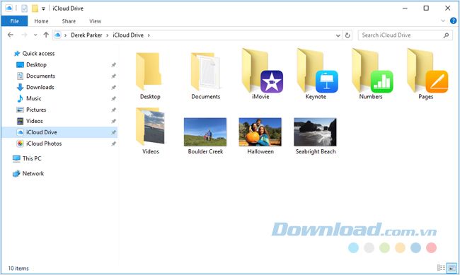 Xem file với iCloud Drive