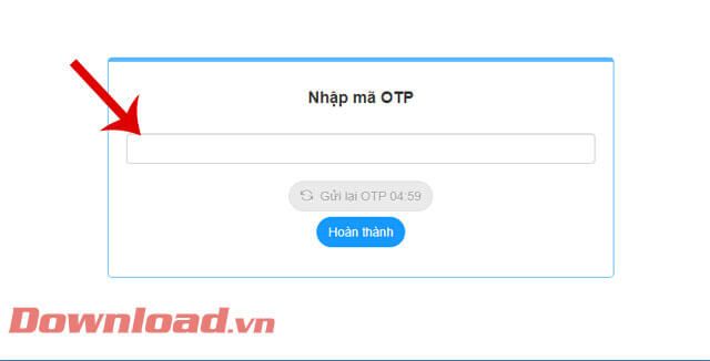 Nhập mã OTP