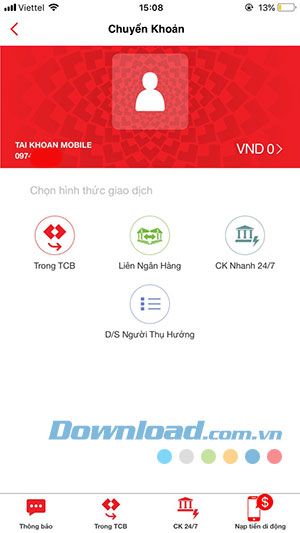 Giao diện chính của Fast Mobile