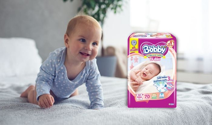 Bỉm dán Bobby kích cỡ NB 70 miếng (Dưới 5 kg)