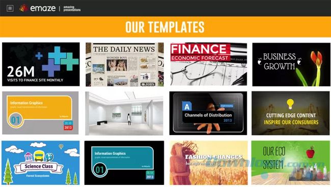 Các mẫu thuyết trình của Emaze
