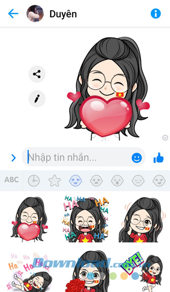 Gửi Sticker trên Facebook Messenger