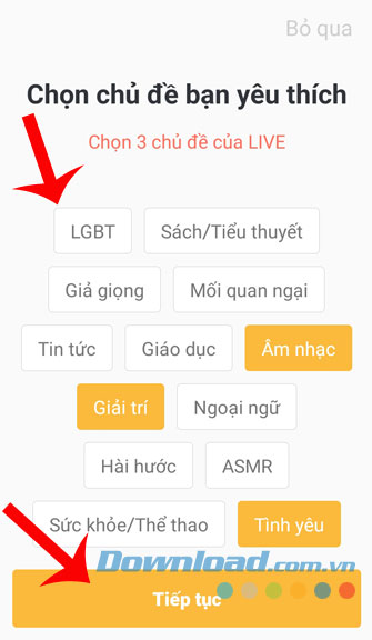 Chọn chủ đề