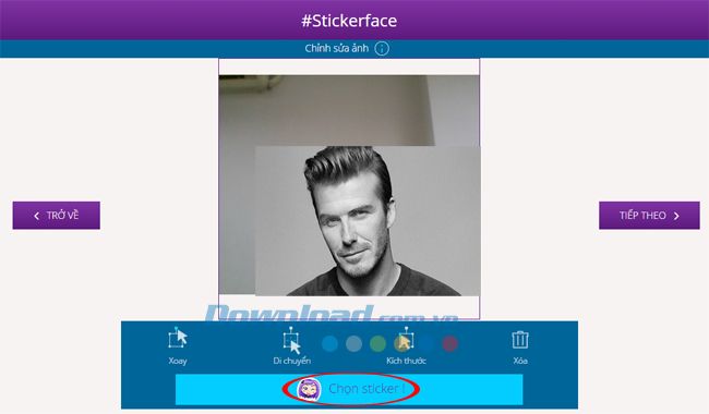 Hướng dẫn thêm Sticker vào hình ảnh chân dung