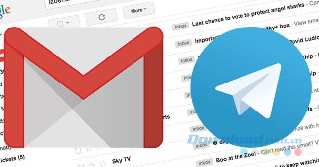 Hướng dẫn nhận Gmail qua Telegram