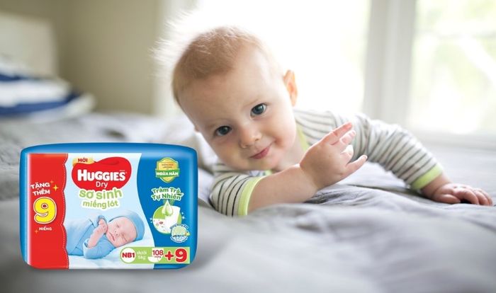 Huggies Dry tã size NB1 117 miếng (Dưới 5 kg)