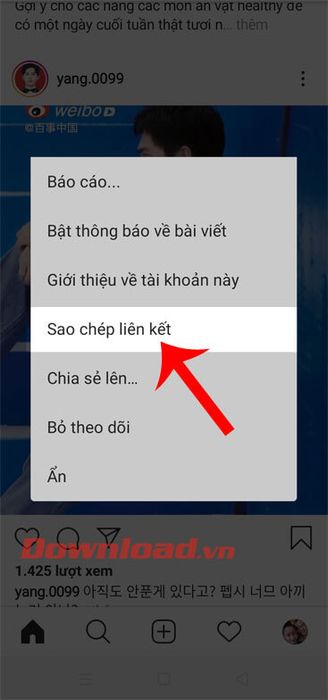 Chạm vào nút Chia sẻ